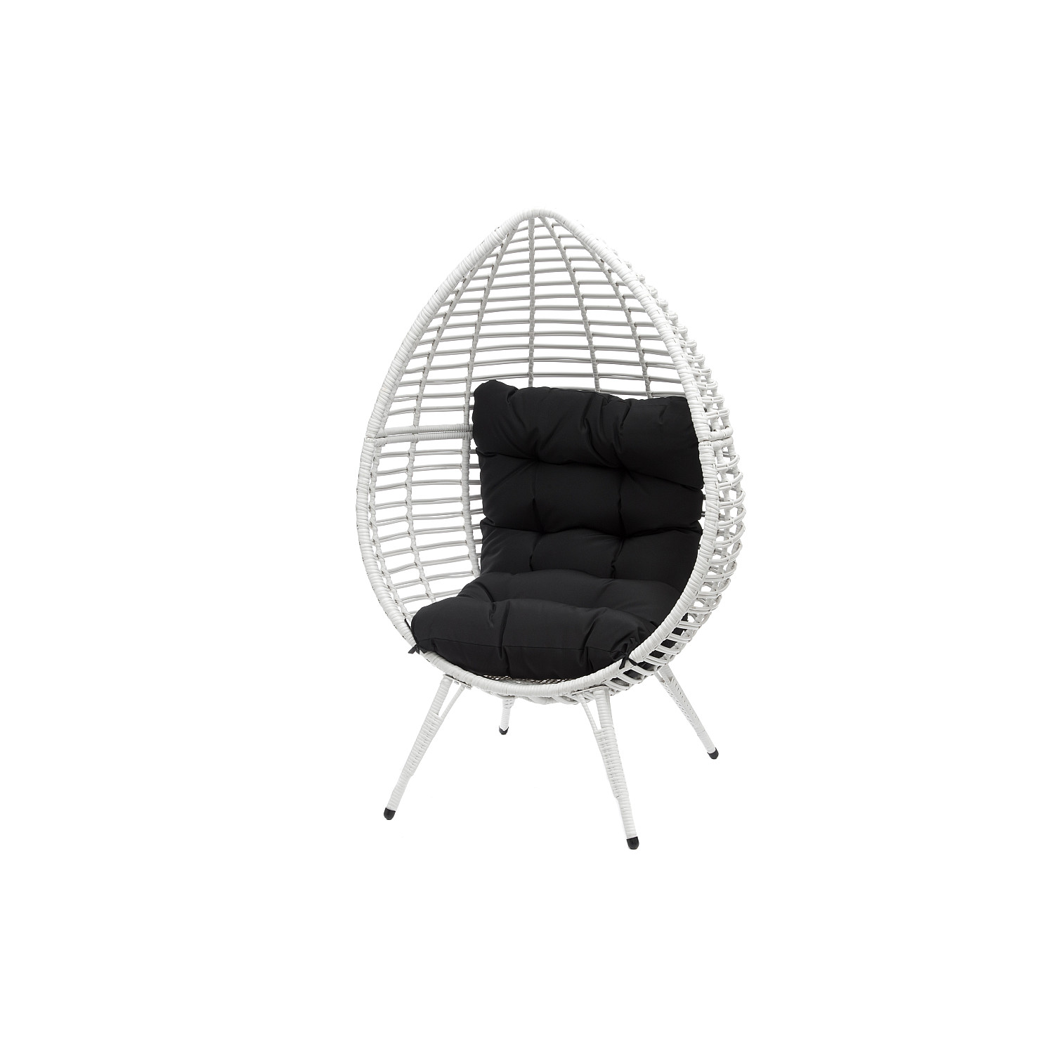 4living utemöbler garden chair rattan egg white