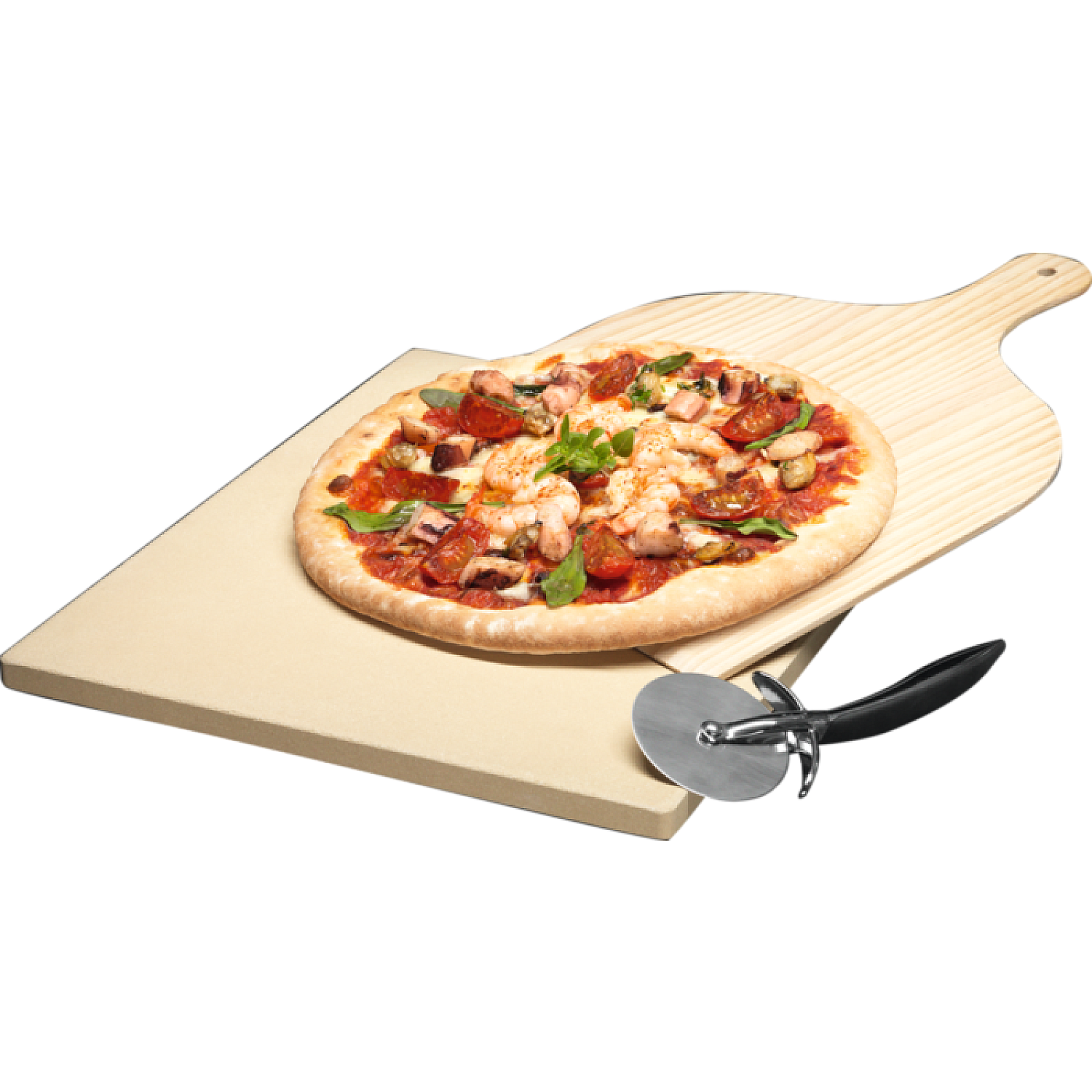 Aeg pizzaster / stekplatta a9ozps1 pizzakit med pizzasten & träspade