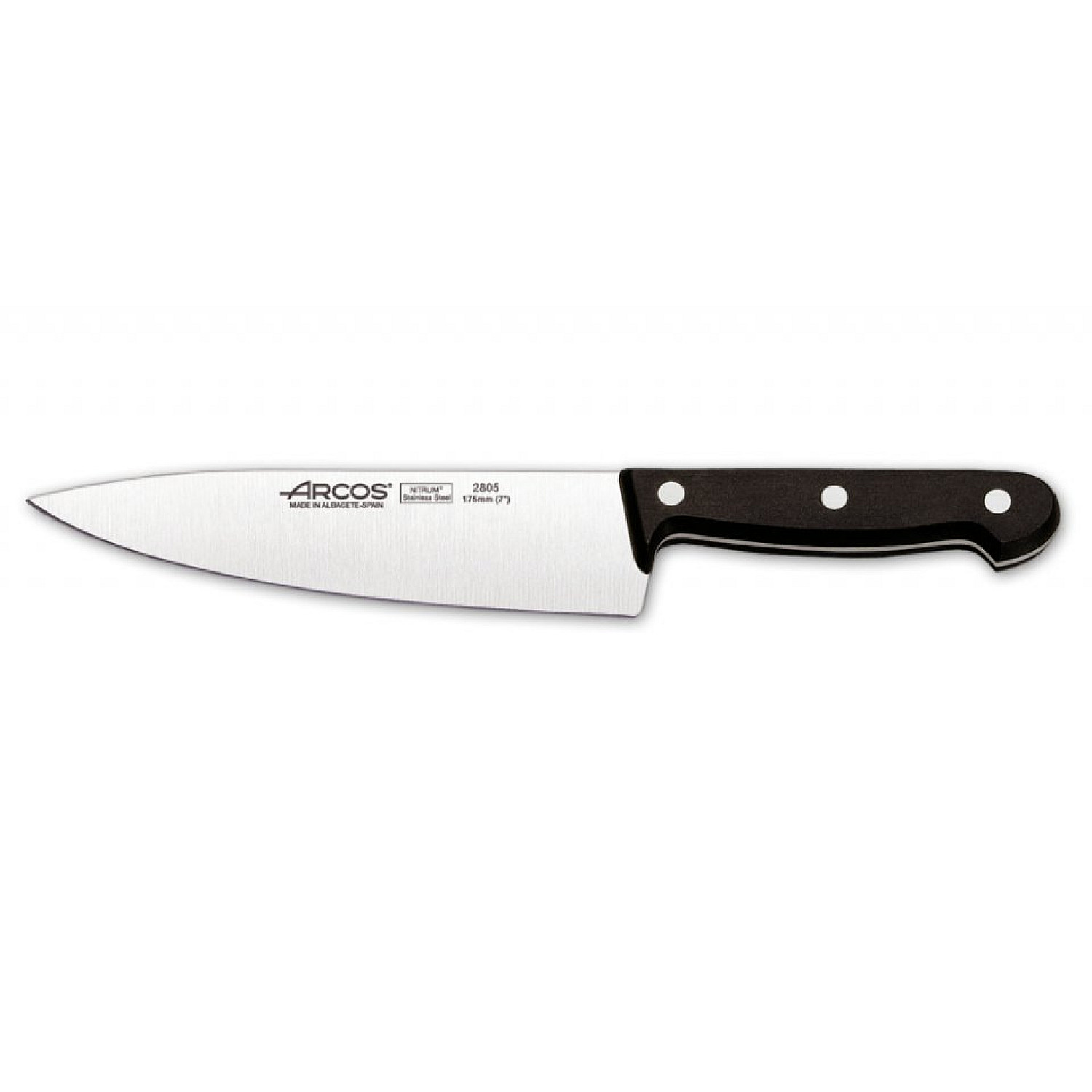 Arcos kniv 280504 kockkniv rostfritt st&aring;l 17,5 cm ergonomiskt handtag
