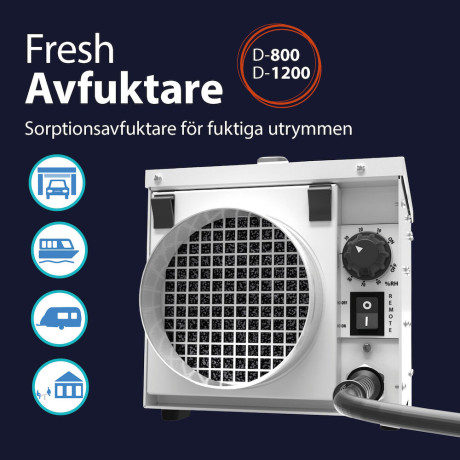 Arctus - Fresh D-800 Sorptionsavfuktare Arctus - Fresh D-800 Sorptionsavfuktare
