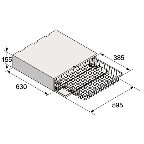 Asko - HB150G Utdragbar tvättkorg - Svart