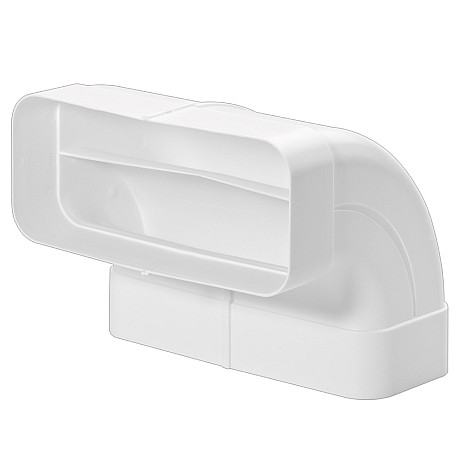 Asko - 90° vertikal böj, Naber, vit