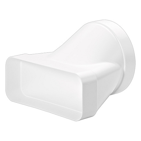 Asko - HD2005 - Övergångsdel från rektangulär till rund Ø 150 mm, Naber, vit
