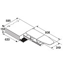 Asko - HI150W Sorteringshyllplan med strykbräda - Vit