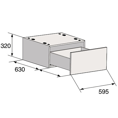 Asko - HP320W Sockellåda - Vit