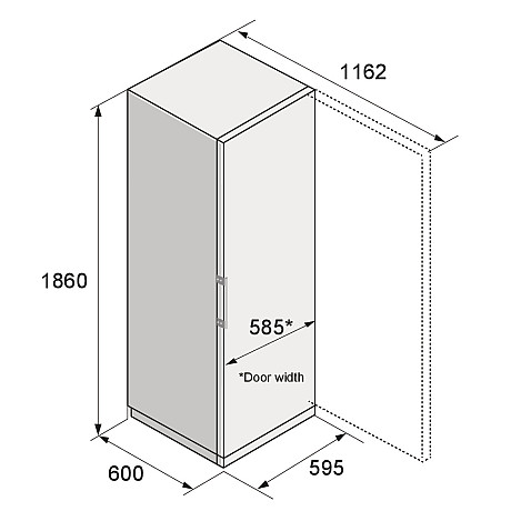Asko - RFF286KNCS1 - Rostfri & NoFrost teknik