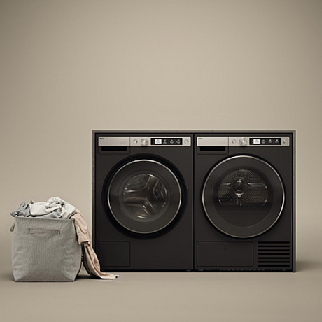 Asko - T709HUG - Svart, Värmepump med WIFI & Skonsam klädvård