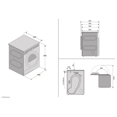 Asko - T709HUG - Svart, Värmepump med WIFI & Skonsam klädvård