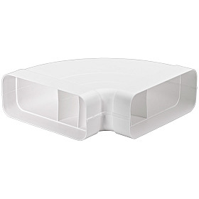 Asko - 90° horisontell böj, Naber, vit