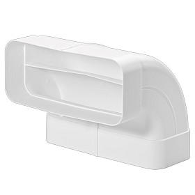 Asko - 90° vertikal böj, Naber, vit