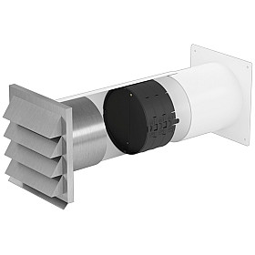 Tillbehör spishäll Asko - HD3001 - Väggkanal med Thermobox, Ø 150 mm Naber, Vit / rostfritt stål