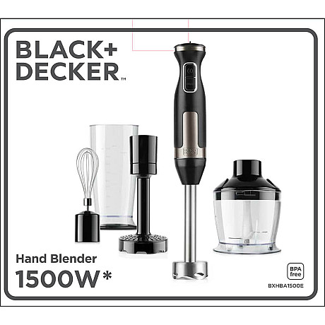Black+Decker - ES9160080B Stavmixer med tillbehör 1500W