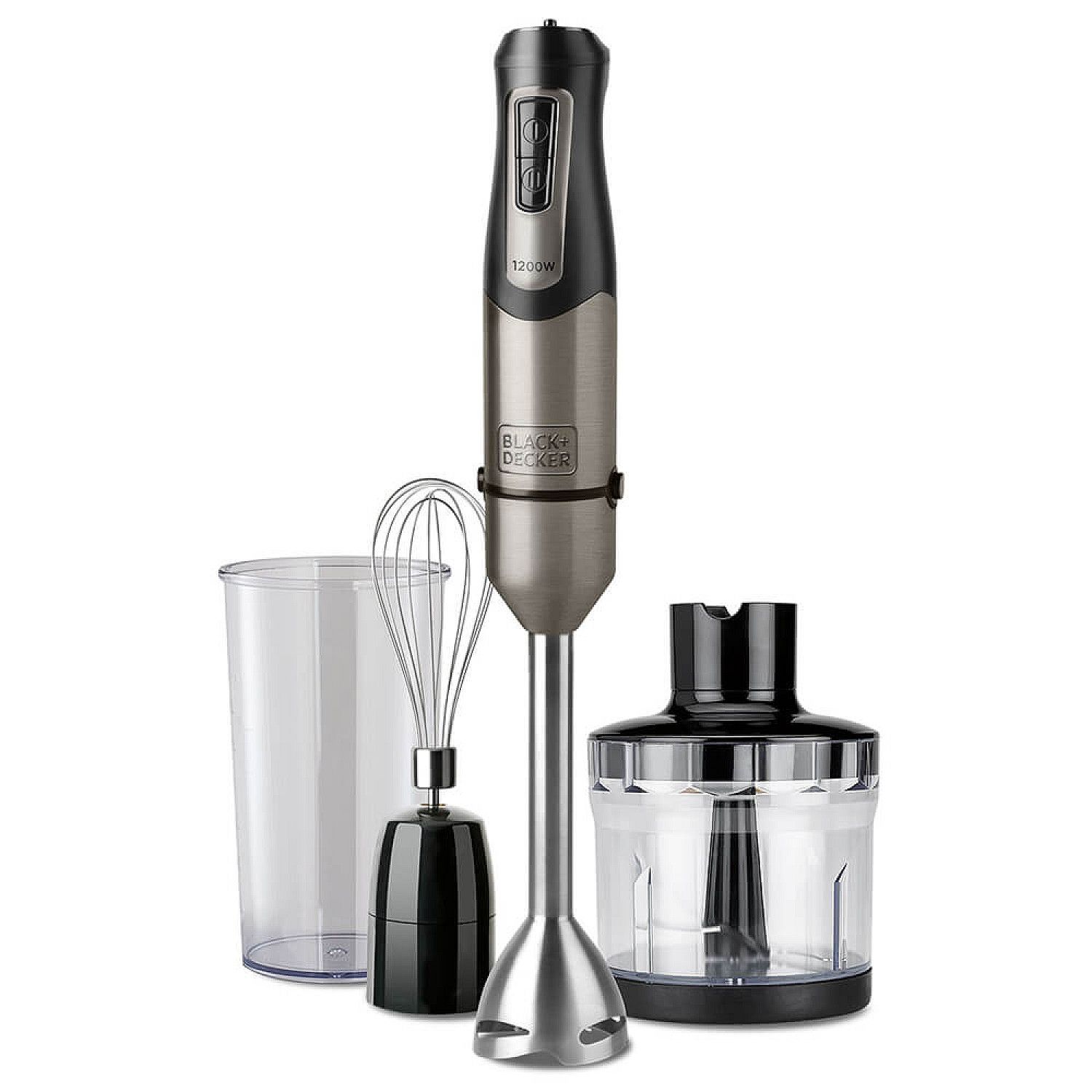 Black+decker mixer es9160140b hand blender set 1200w brushed