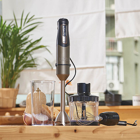 Black+Decker - ES9160140B Hand Blender Set 1200W Brushed