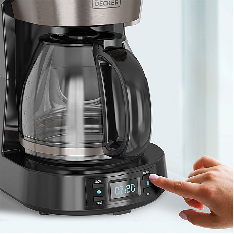 Black+Decker - Kaffebryggare LCD 12 Koppar