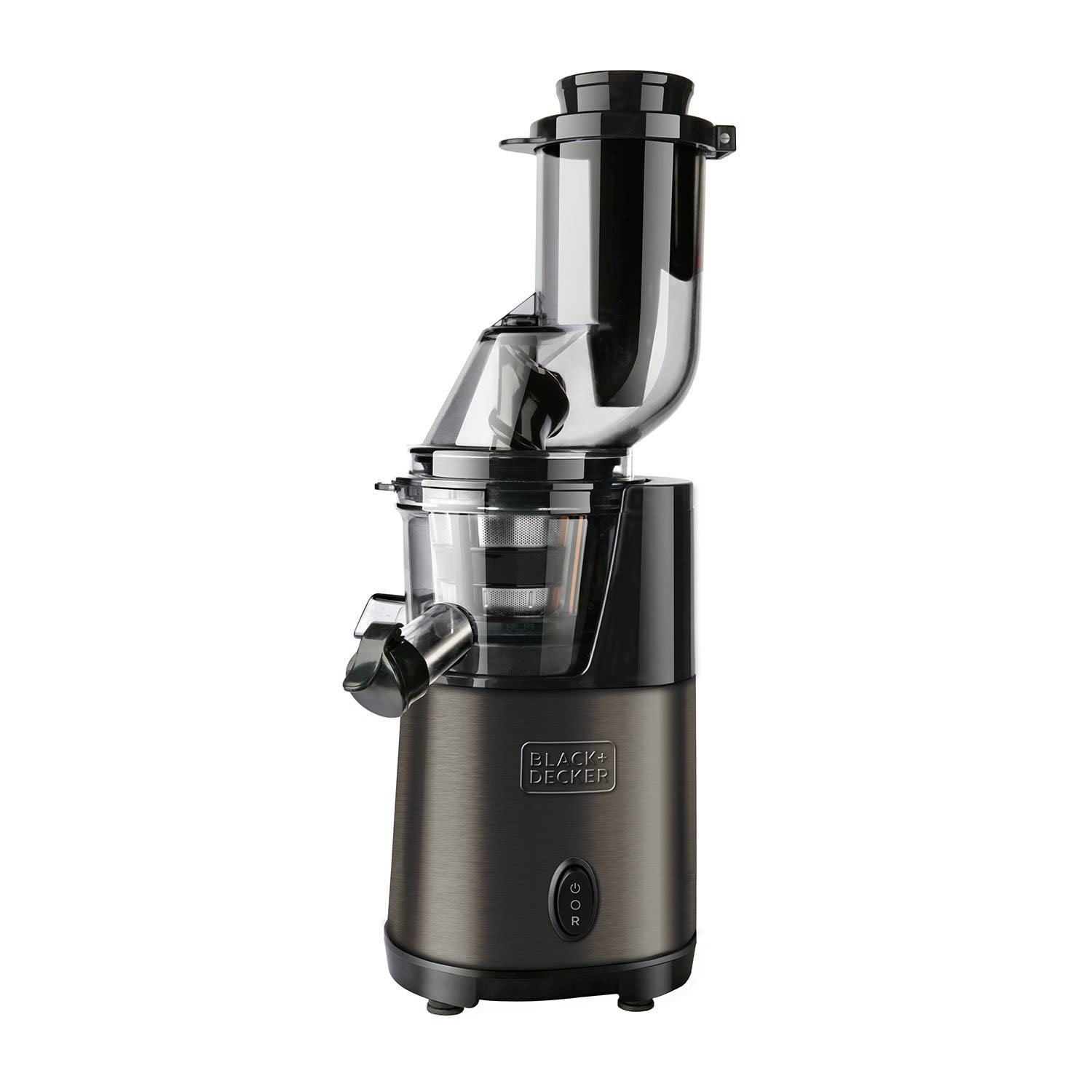 Black+decker slow juicer bxje200e slow juicer, borstat rostfritt st&aring;l