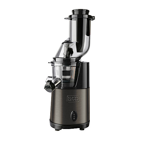 Black+Decker - BXJE200E Slow Juicer, Borstat rostfritt stål