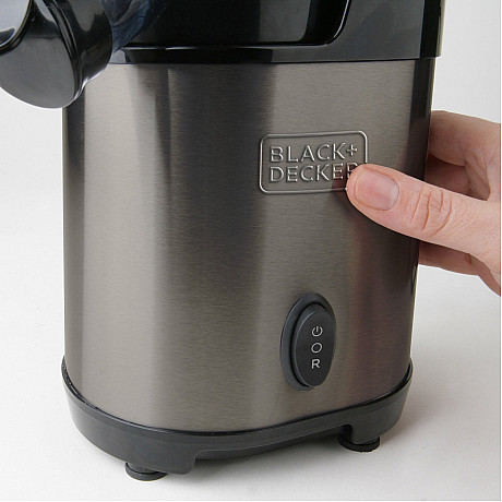 Black+Decker - BXJE200E Slow Juicer, Borstat rostfritt stål