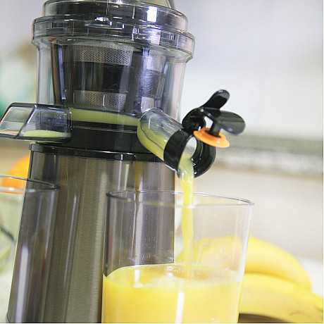 Black+Decker - BXJE200E Slow Juicer, Borstat rostfritt stål