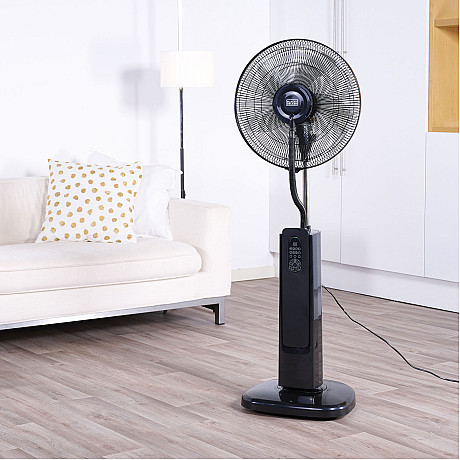 Black+Decker - Golvfläkt Med Svalkande Dimma Svart 75W