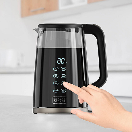 Black+Decker - ES9580090B Vattenkokare 1,7L, Glas svart