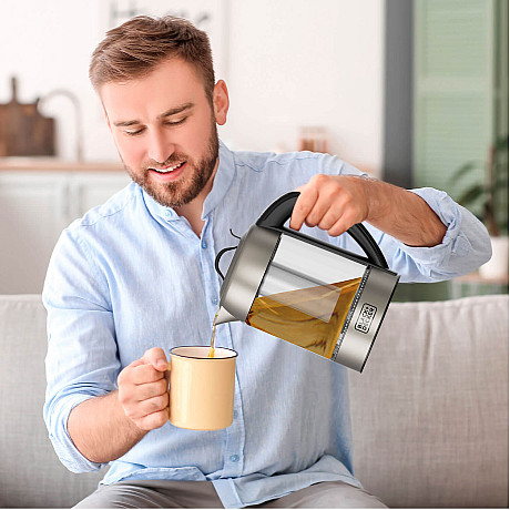 Black+Decker - ES9580110B Vattenkokare i Glas med Té-filter 1,7L