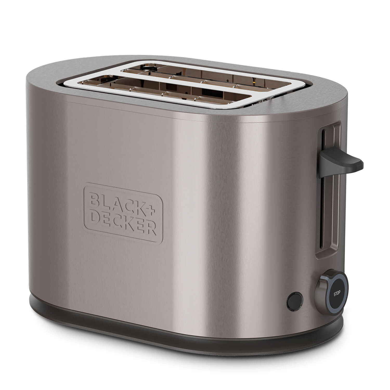 Black+decker br&ouml;drost inox - 2 skivor, 900 w, v&auml;rmehylla