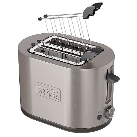 Black+Decker - Inox - 2 Skivor, 900 W, Värmehylla