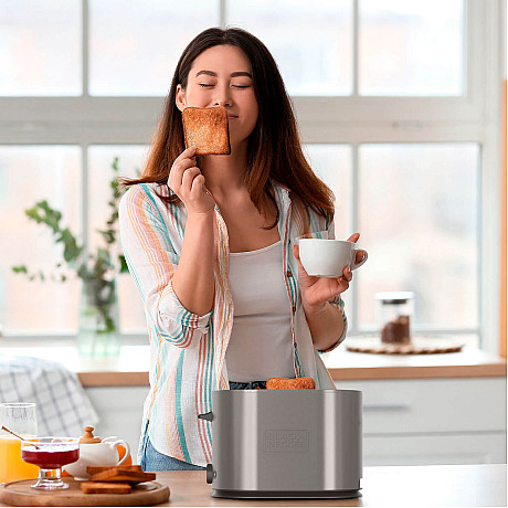 Black+Decker - Inox - 2 Skivor, 900 W, Värmehylla