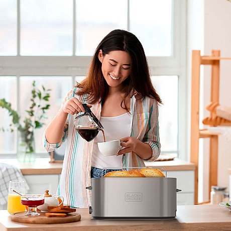 Black+Decker - Rostfri - 2 Skivor, 1500 W, Extra Stora Slitsar