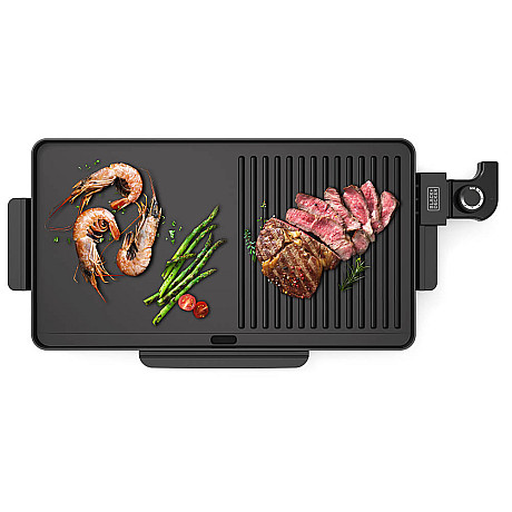 Black+Decker - ES9680080B Bordsgrill Platt 2200W, Svart