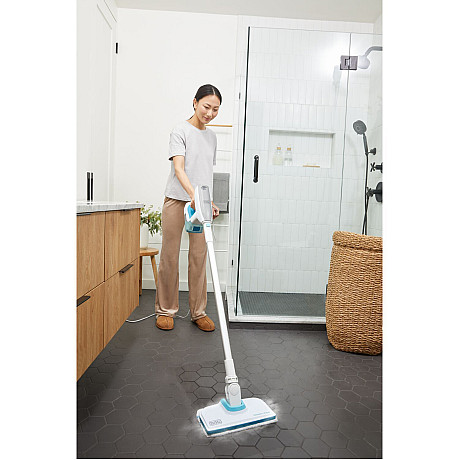 Black & Decker - BHSM15FX08-QS - Ångmopp med 1500W - Grå, 1500 W effekt för kraftfull rengöring