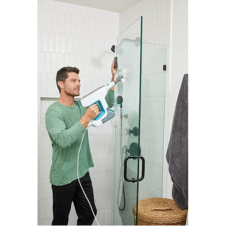 Black & Decker - BHSM15FX08-QS - Ångmopp med 1500W - Grå, 1500 W effekt för kraftfull rengöring