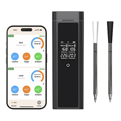 Bluegaz - 2 Probe trådlös Grilltermometer