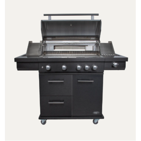 Boretti - Imperatore Nero gasbarbecue 4 burners gun metal Boretti - Imperatore Nero gasbarbecue 4 burners gun metal