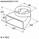 Bosch - B1ZZ9VEDU0 - Tillbehörssats för kanalventilation av häll