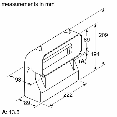 Bosch - B1ZZ9VEDU0 - Tillbehörssats för kanalventilation av häll