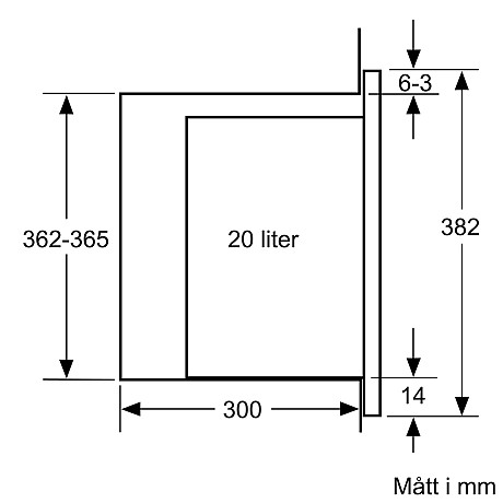 Bosch - BFL520MS0 Inbyggnadsmikro 30 cm Djup