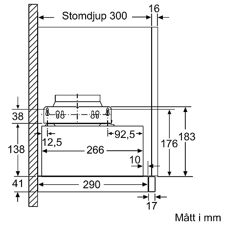 Bosch - DFM064A53 Utdragbar Fläkt 60 cm Silver Metallic