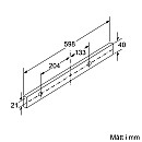 Bosch - DFM064A53 Utdragbar Fläkt 60 cm Silver Metallic