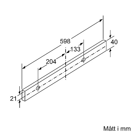 Bosch - DFM064A53 Utdragbar Fläkt 60 cm Silver Metallic