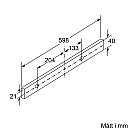 Bosch - DFS067A51 Utdragbar fläkt 60 cm Silver metallic