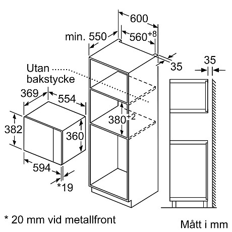 Bosch - HBG537FB4-BFL554MB0 - Serie 6, Stektermometer i ugnen & Autopilot