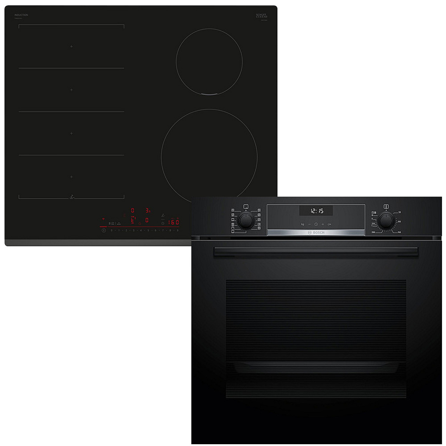 Bosch paket ugn och h&auml;ll hbg537fb4-pix631hc1e - serie 6, flexinduction & stektermometer