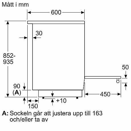 Bosch - HKA014020W - Serie 2, 3D varmluft & Kapacitet 66 L