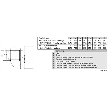 Bosch - KGE49AICA, Serie 6, 70cm Bosch - KGE49AICA, Serie 6, 70cm