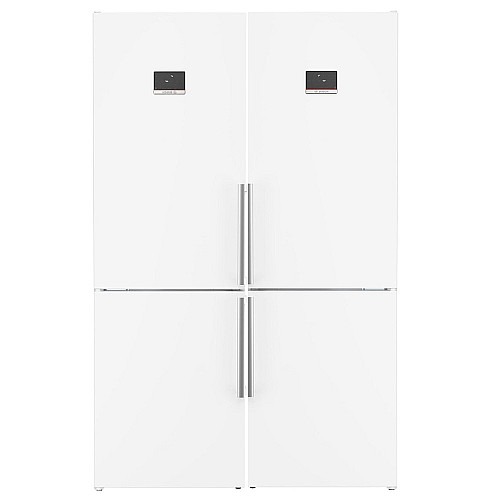 Bosch kombiskåp 2st kgn367wct - serie 4, 186cm, otroligt tysta, energiklass c
