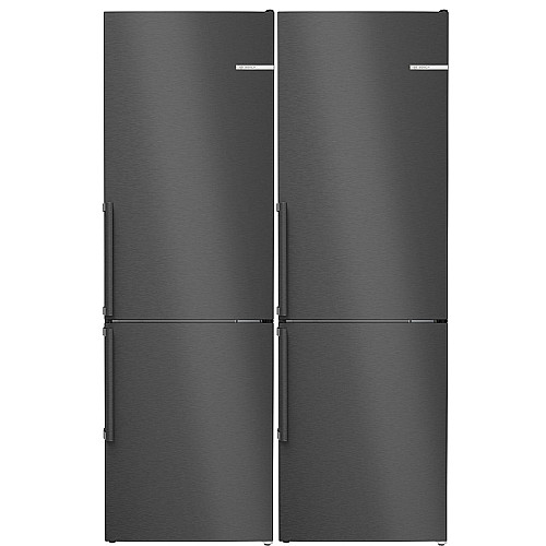 Bosch kombiskåp 2st kgn36vxct - serie 4, 186cm, otroligt tysta, energiklass c