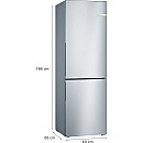 Bosch - KGV36VLEAS Kombinerad Kyl/Frys med VitaFresh