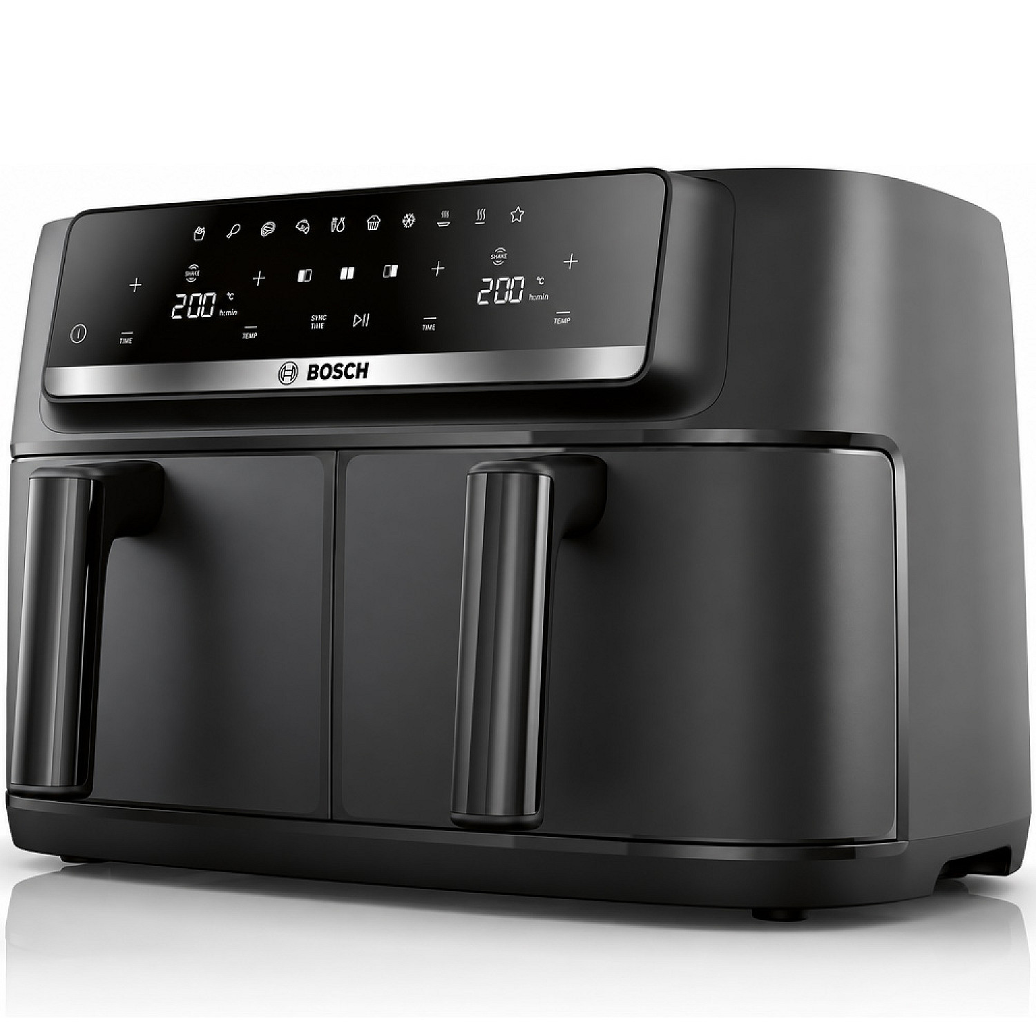 Bosch airfryer mafd440b7 - serie 4 med två korgar 9 liter, svart